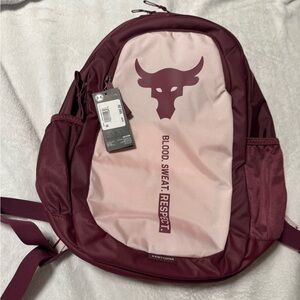 Under Armour Maroon and Pink Backpack
